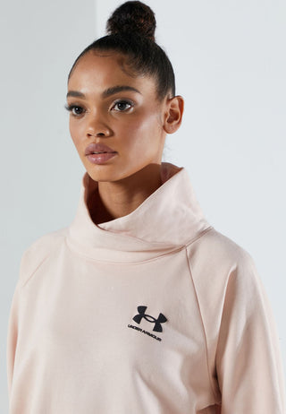 Under Armour Women's Rival Fleece Sweatshirt Pink Size X-Large