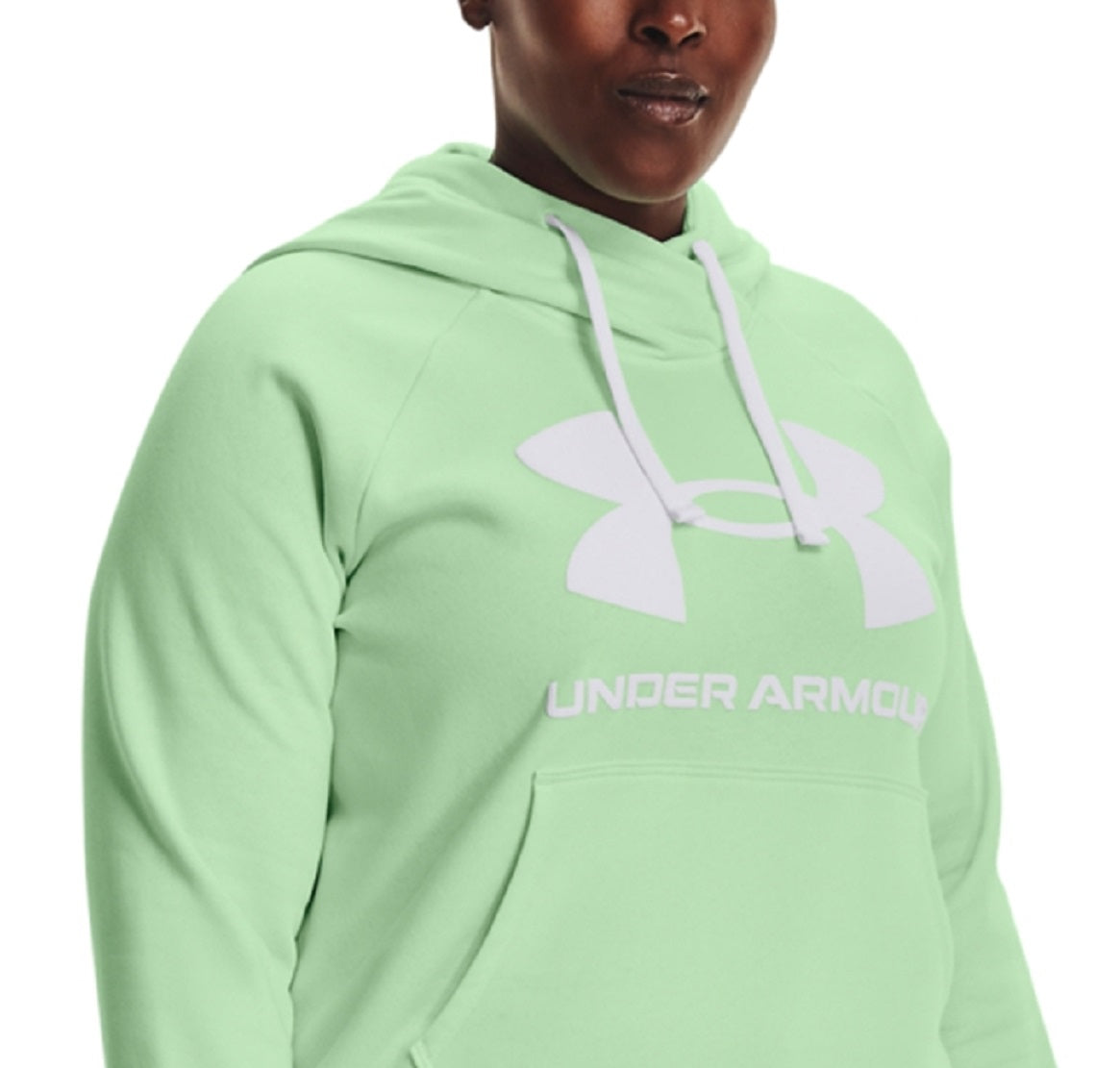 Under Armour Women's Rival Fleece Logo Hoodie Green Size 2X