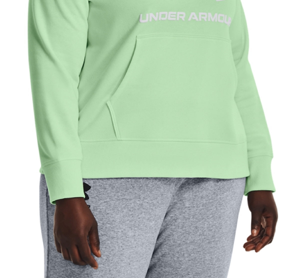 Under Armour Women's Rival Fleece Logo Hoodie Green Size 2X