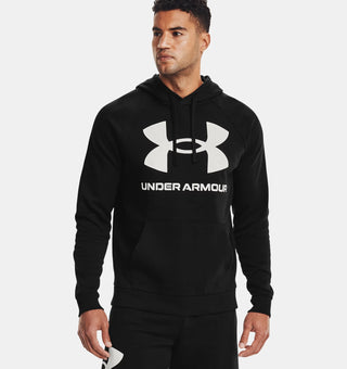 Under Armour Men's Plus Ua Rival Fleece Logo Hoodie Black Size 1X