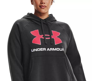 Under Armour Women's Plus Rival Fleece Hoodie Black Size 1X
