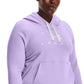 Under Armour Women's Plus Rival Fleece Logo Hoodie Purple Size 1X
