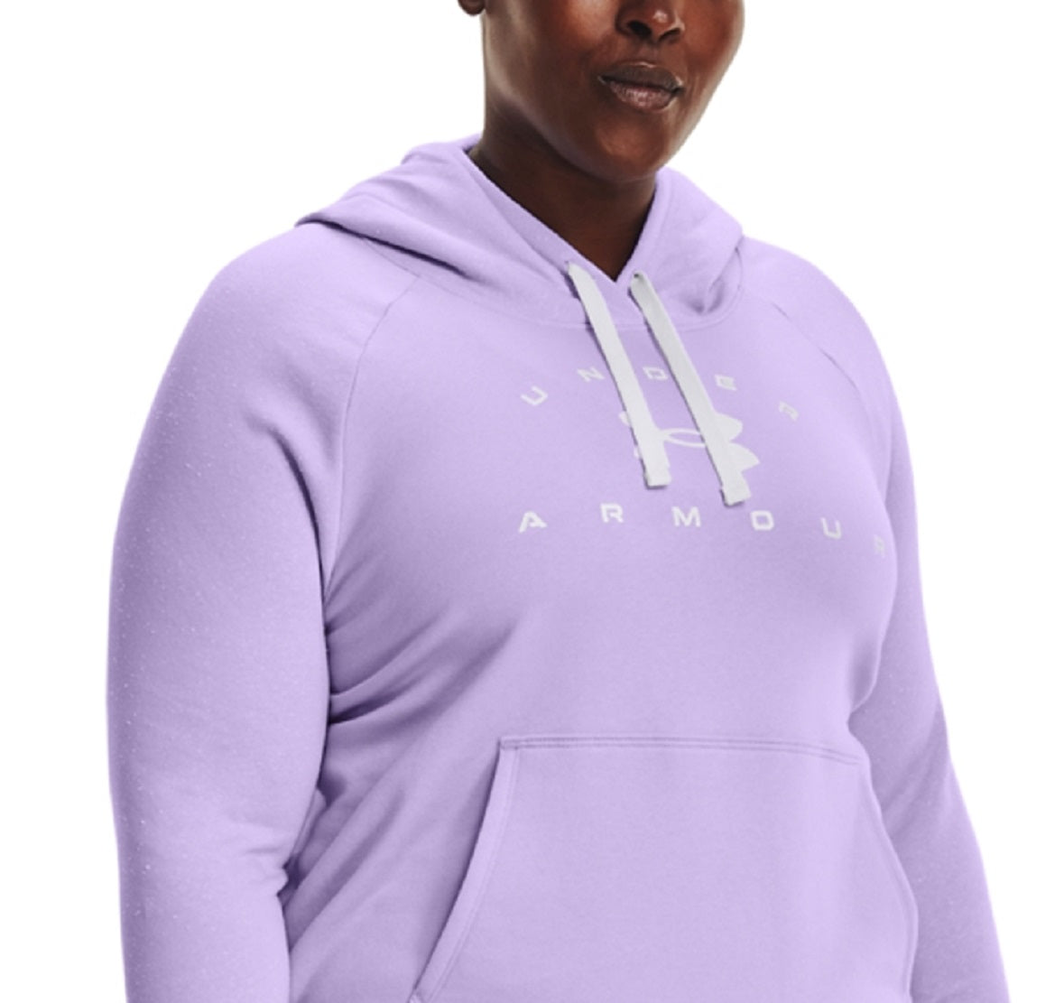 Under Armour Women's Plus Rival Fleece Logo Hoodie Purple Size 1X