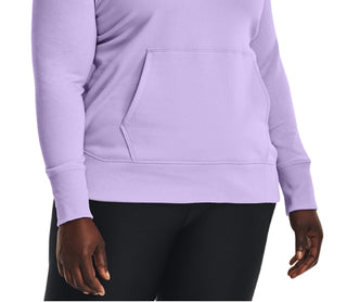 Under Armour Women's Plus Rival Fleece Logo Hoodie Purple Size 1X