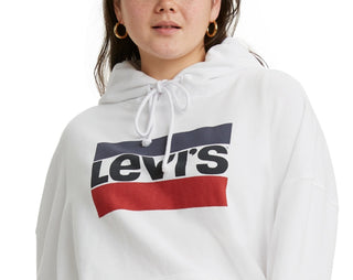 Levi's Women's Logo Hoodie White Size 2X