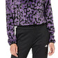 The North Face Women's Printed Osito 1/4 Zip Leopard Print Purple Size Large
