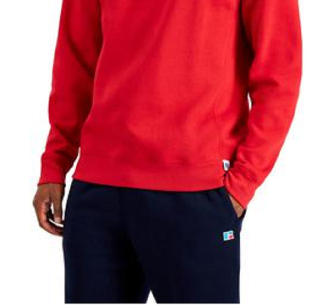 Russell Athletic Men's Solid Fleece Sweatshirt Red Size Medium