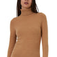 French Connection Women's Long Sleeve Turtleneck Top Brown Size Medium