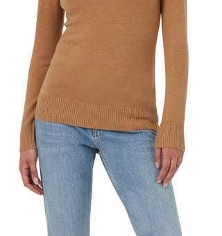 French Connection Women's Long Sleeve Turtleneck Top Brown Size Medium