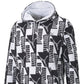 Puma Men's Allover Logo Graphic Print Fleece Hoodie White Size Large