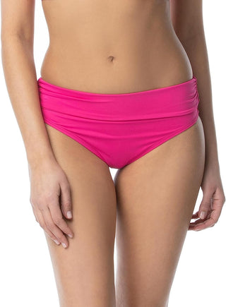 Ralph Lauren Women's Beach Club Shirred Bikini Swim Bottom Pink Size 10