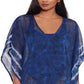 Ralph Lauren Women's Shoreline Cover up Chiffon Tunic Swim Blue Size Small