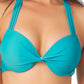 California Waves Junior's Underwire Push Up Bikini Top Swimsuit Green