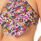 California Waves Junior's Handkerchief Halter Bikini Top Swimsuit Black Multi