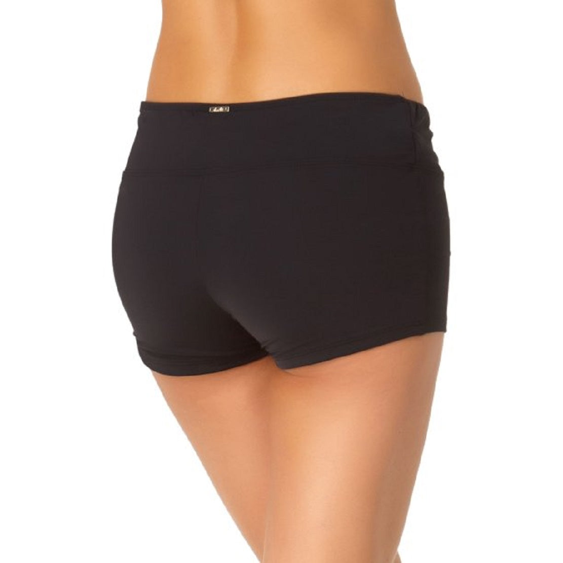 Anne Cole Women's Twist Front Swim Shorts Swimsuit Black
