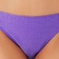California Waves Junior's Metallic Shine Hipster Bikini Bottoms Swimsuit Purple