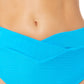 Salt + Cove Junior's Mint Spark Variegated Ribbed Bikini Bottoms Swimsuit Blue