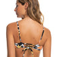 Roxy Junior's Printed Bikini Top Swimsuit Black