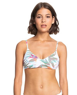 Roxy Women's Beach Classics Bikini Top White