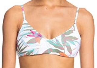 Roxy Women's Beach Classics Bikini Top White Size XL
