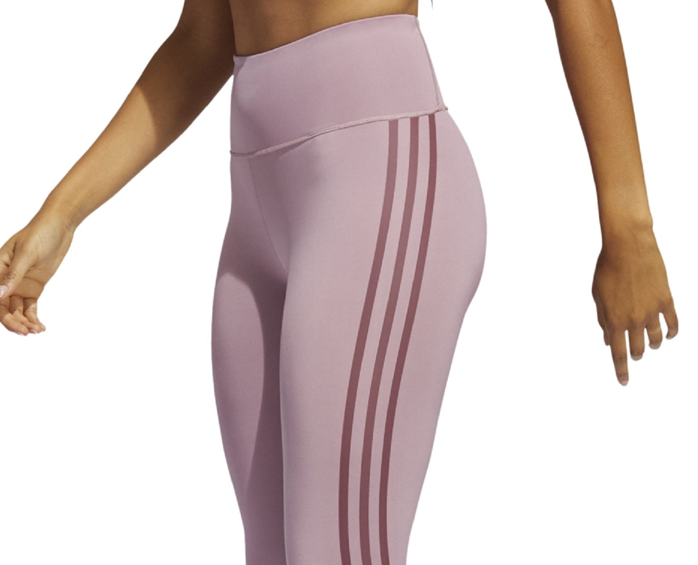 adidas Women's Side Stripe Tights Pink Size Medium