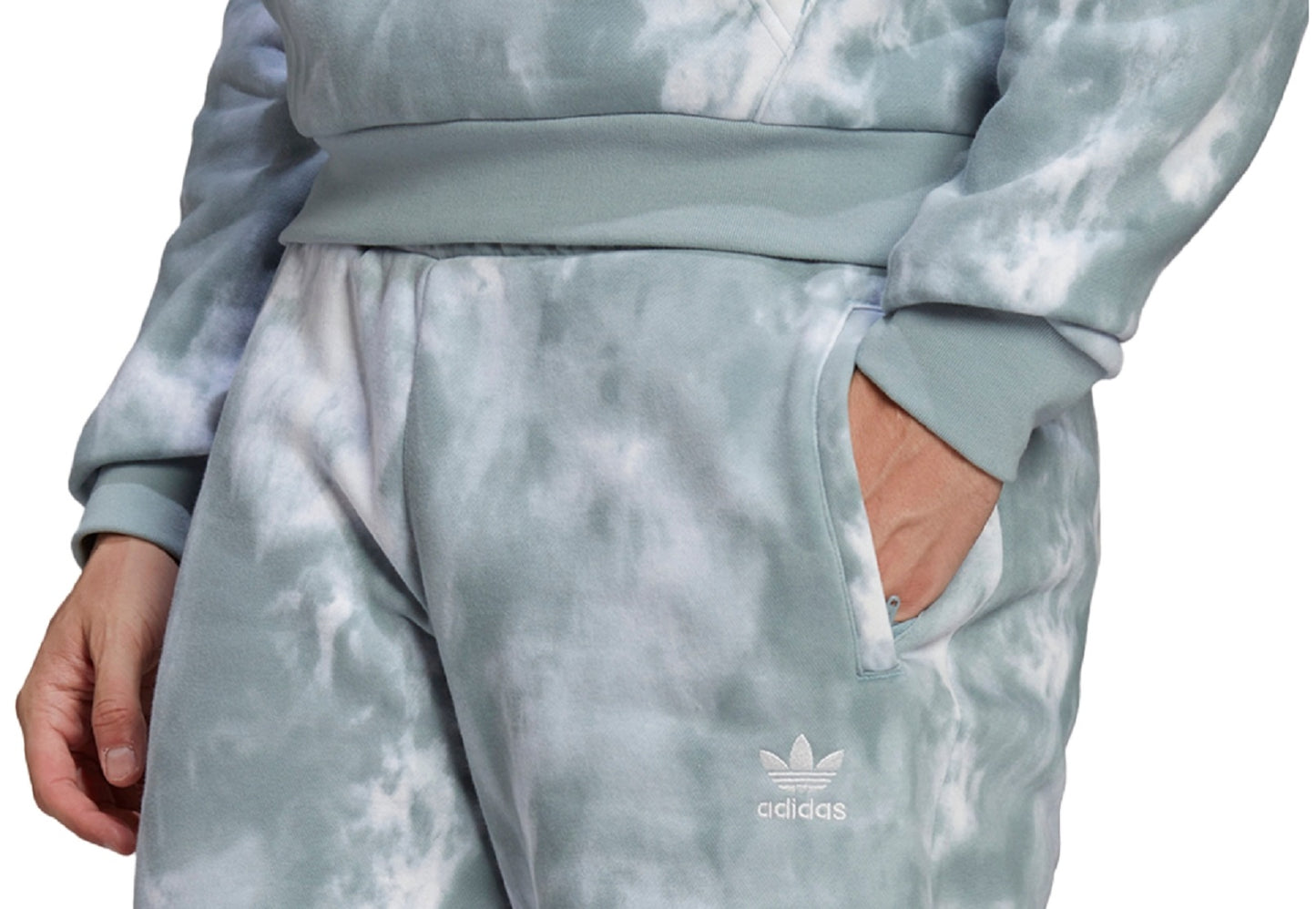 adidas Men's Adicolor Essential Tie Dye Sweat Shorts Gray Size Small