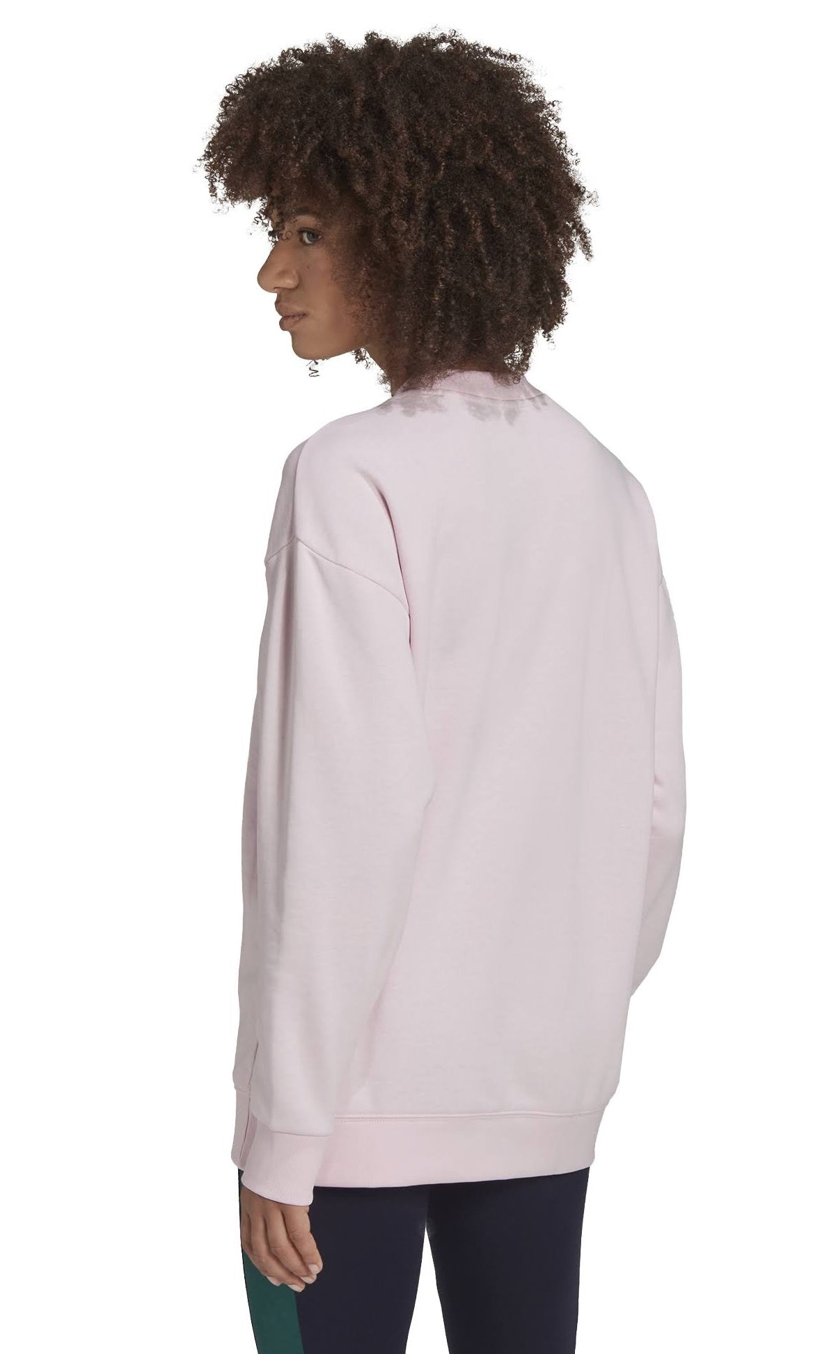 adidas Women's Retro Luxury Crewneck Sweatshirt Pink Size Large