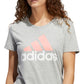 adidas Women's Badge Of Sport Logo Cotton T-Shirt Gray Size X-Small