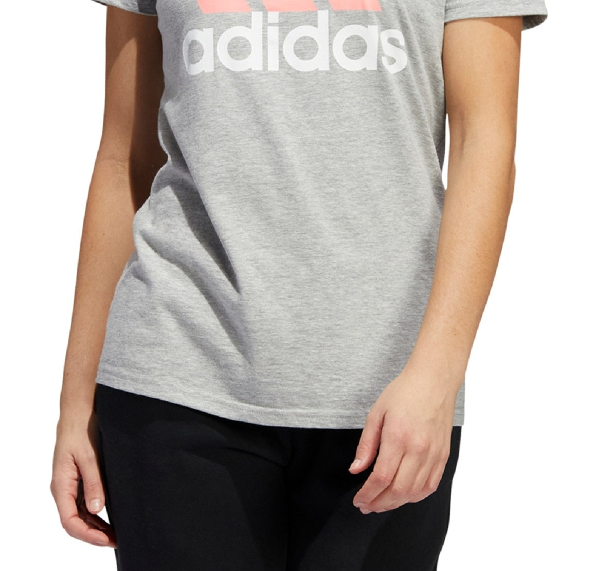 adidas Women's Badge Of Sport Logo Cotton T-Shirt Gray Size X-Small