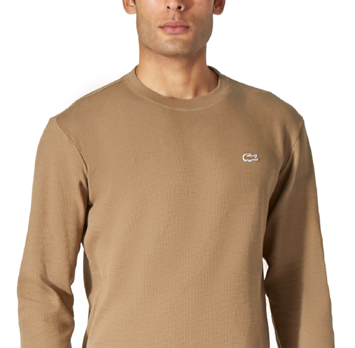 Lacoste Men's Lacoste Thermal Shirt Brown Size Medium