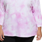 Calvin Klein Women's Plus Tie Dye Print Top Pink Size 3X