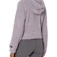 Calvin Klein Women's Performance Fuzzy Zip Front Hoodie Purple Size Small