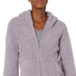 Calvin Klein Women's Performance Fuzzy Zip Front Hoodie Purple Size Small
