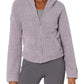 Calvin Klein Women's Performance Fuzzy Zip Front Hoodie Purple Size Small