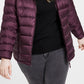 Charter Club Women's Hooded Packable Down Puffer Coat Purple Size 2X