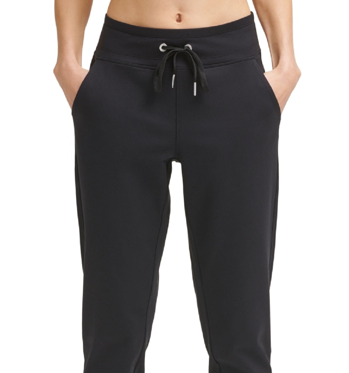 Calvin Klein Women's Slim Fit Full Length Jogger Pants Black Size Large