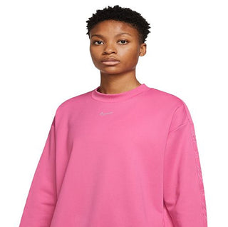 Nike Women's Therma IT All Time Fleece Crewneck Sweatshirt Pink Size Medium