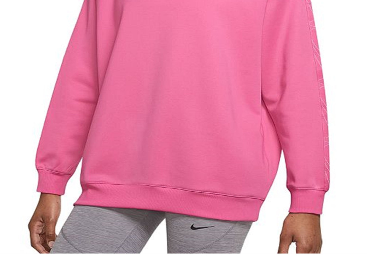 Nike Women's Therma IT All Time Fleece Crewneck Sweatshirt Pink Size Medium