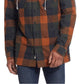 Weatherproof Vintage Men's Hooded Flannel Shirt Jacket Brown Size Large