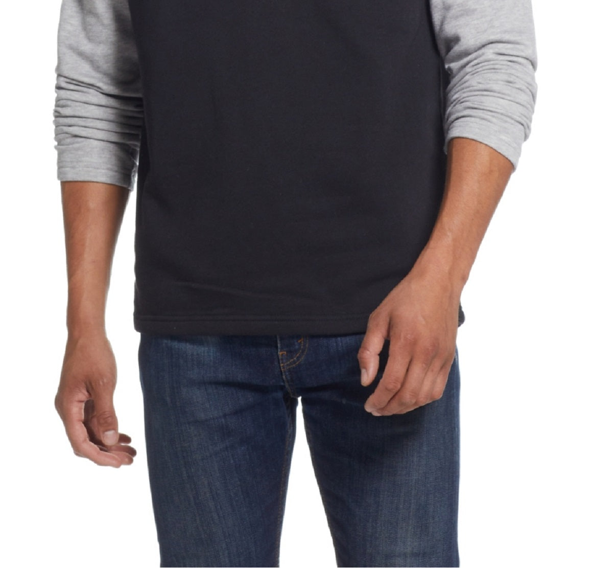 Weatherproof Vintage Men's Knit And Sherpa Mixed Pullover Gray Size Large