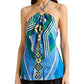 Ralph Lauren Women's Print Sleeveless Halter Top Blue Size 10