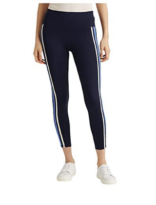 Ralph Lauren Women's Striped Stretch Jersey Cropped Leggings Blue Size X-Small