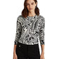 Ralph Lauren Women's Paisley Crew Neck Sweater Black Size Large