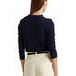 Ralph Lauren Women's Logo Cotton Blend Sweater Blue Size X-Large