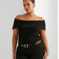 Ralph Lauren Women's Off Shoulder Sweater Black Size 2X