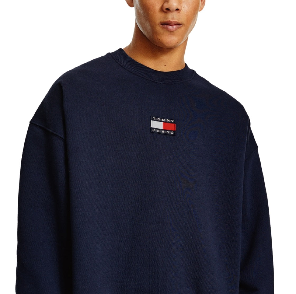 Tommy Jeans Men's Tommy Badge Crewneck Sweatshirt Blue Size XX-Large
