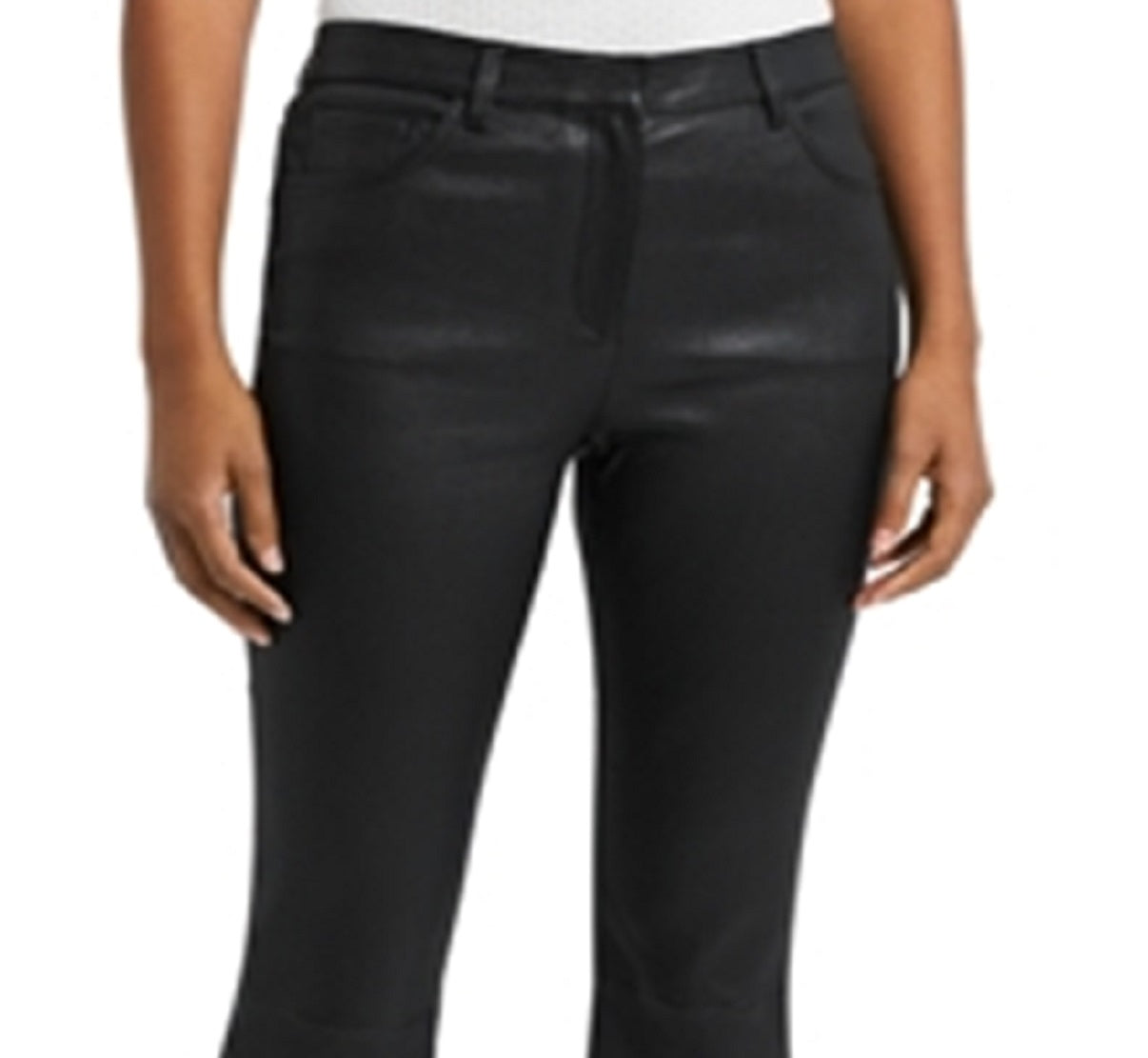 Theory Women's Five Pocket Leather Kick Pants Black Size 0