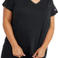 Champion Women's Powerblend T-Shirt Black Size 1X