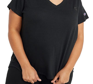 Champion Women's Powerblend T-Shirt Black Size 1X