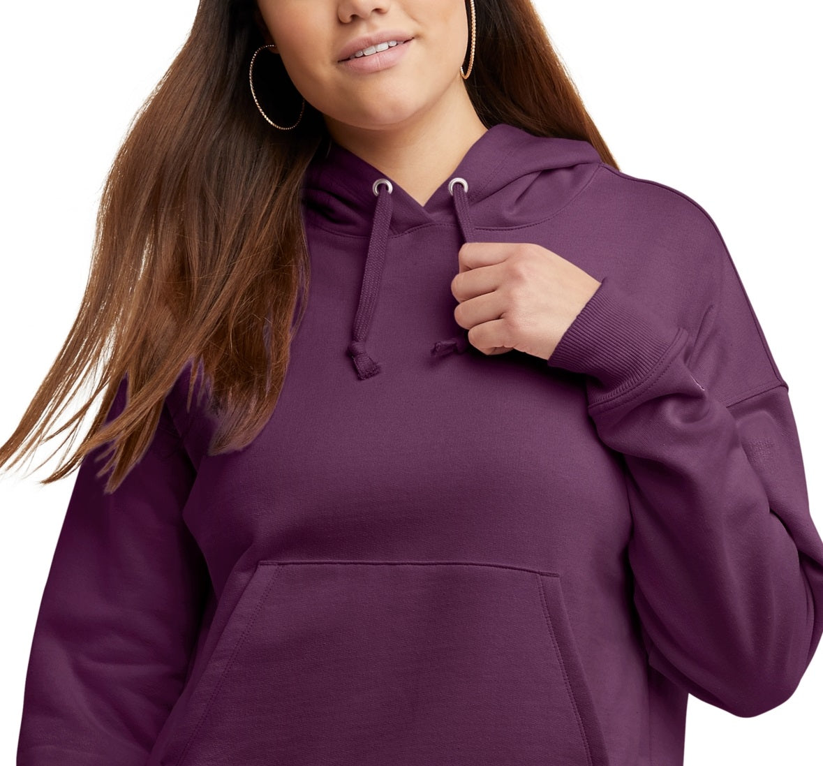 Champion Women's Powerblend Fleece Sweatshirt Hoodie Purple Size X-Small